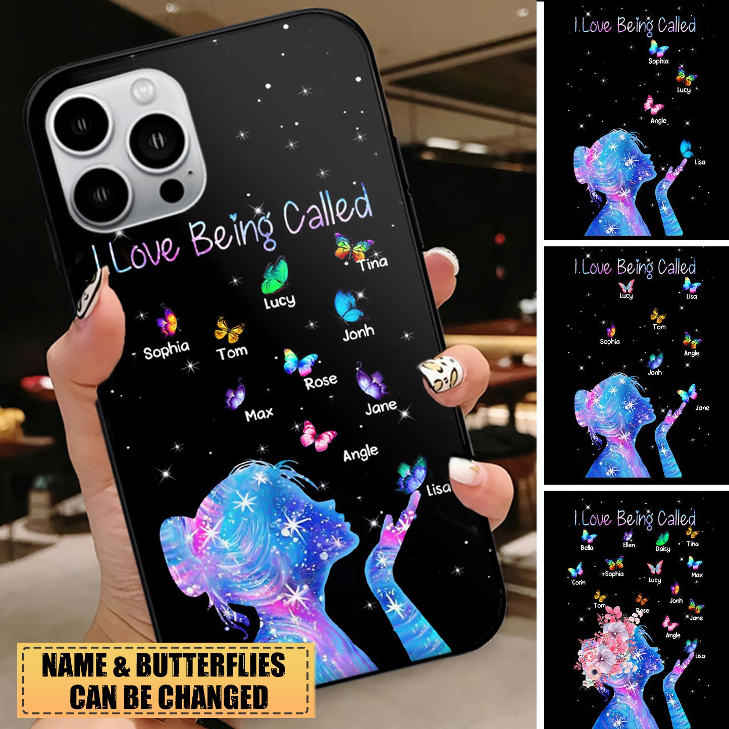 Personalized butterfiles kisses Phone case