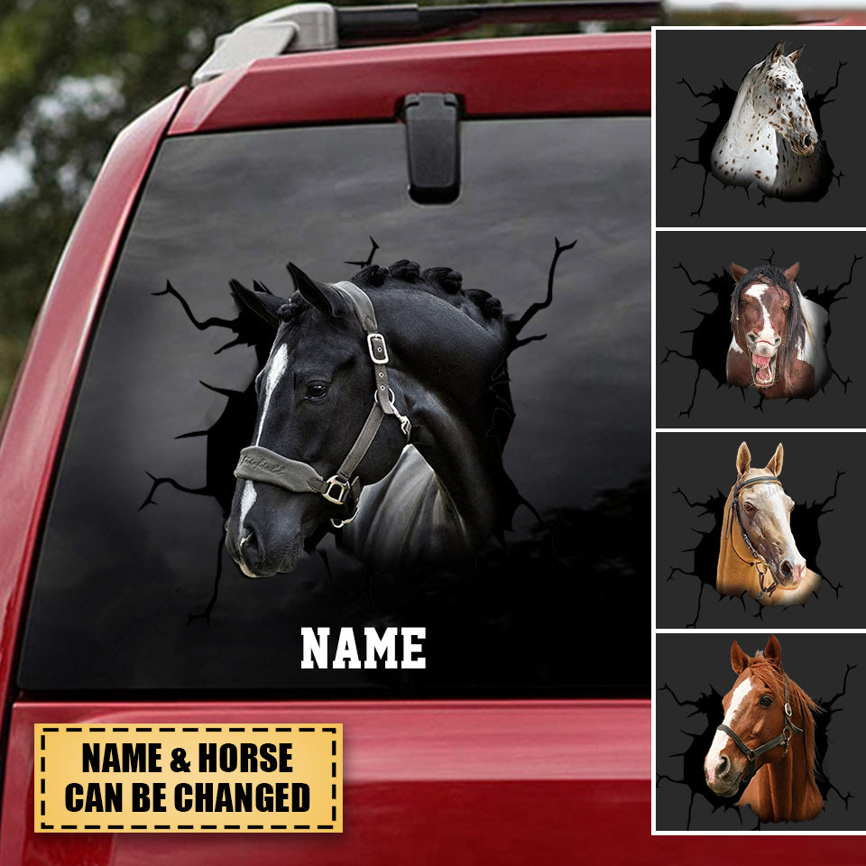 Personalized Horse Decal-Love Horse Breeds Custom Name2