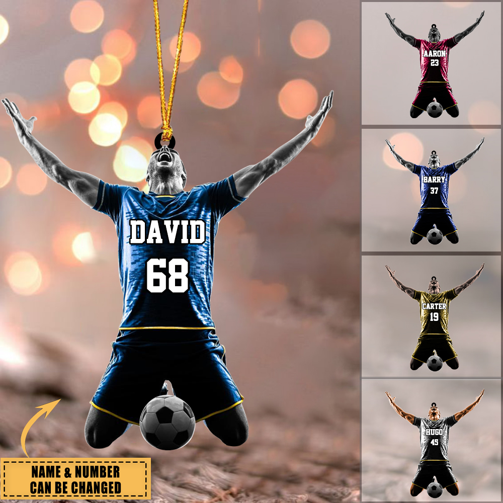 Personalized Christmas Football Ornament For Football Lovers