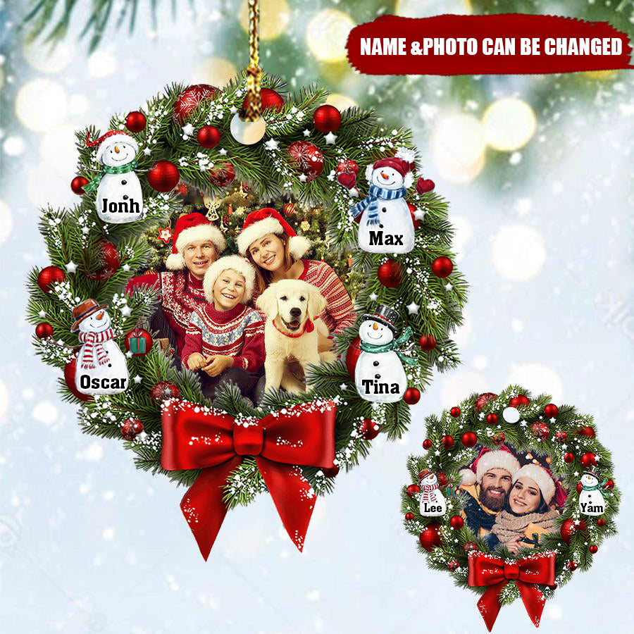 Personalized Photo Family Friends Christmas Xmas Customized Image Ornament