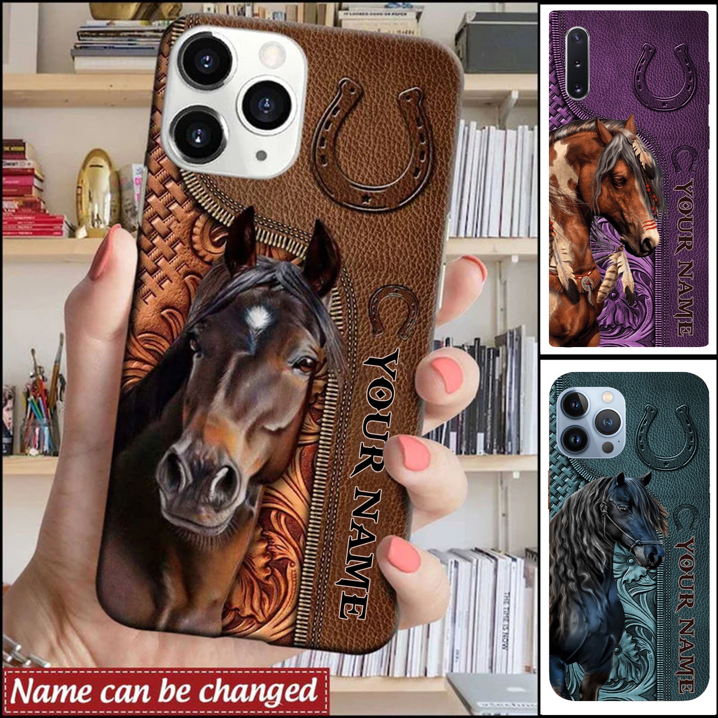 Personalized Colorful Phone Case For Horse Lovers