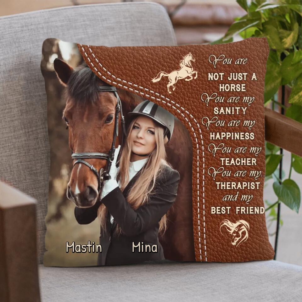 Custom Personalized Horse Photo Pillow Cover - Christmas Gift Idea For Horse Lovers