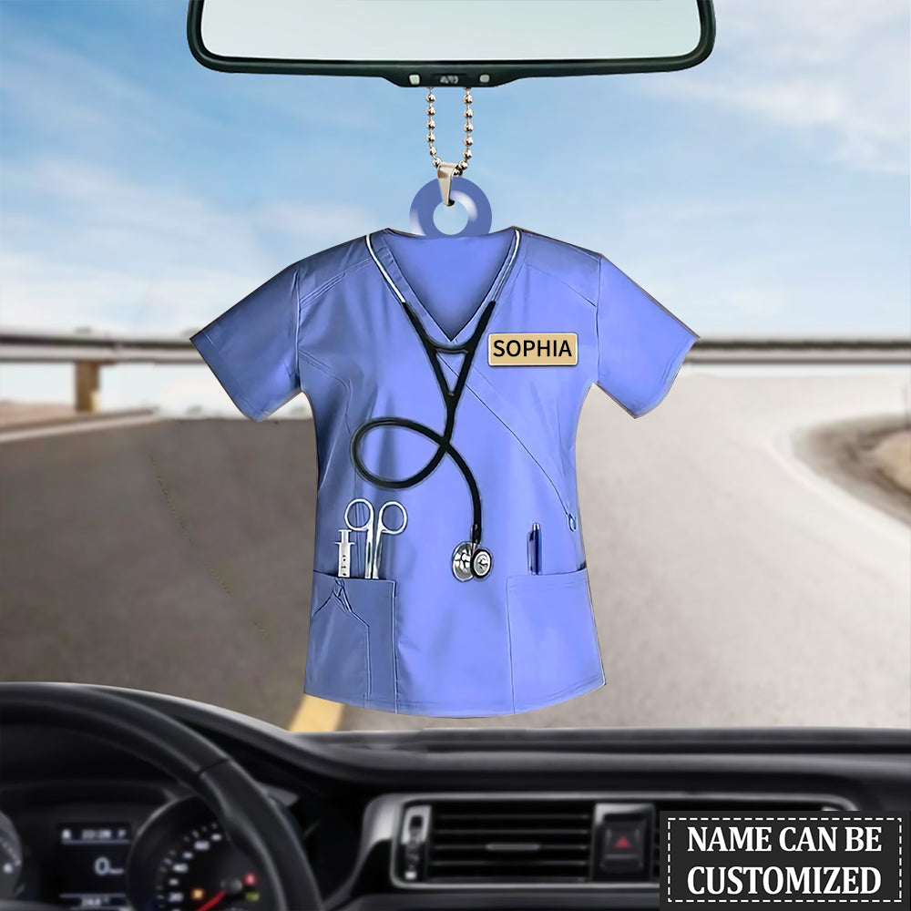 PERSONALIZED NURSE SCRUBS - GIFT FOR NURSE ORNAMENT ORNAMENT