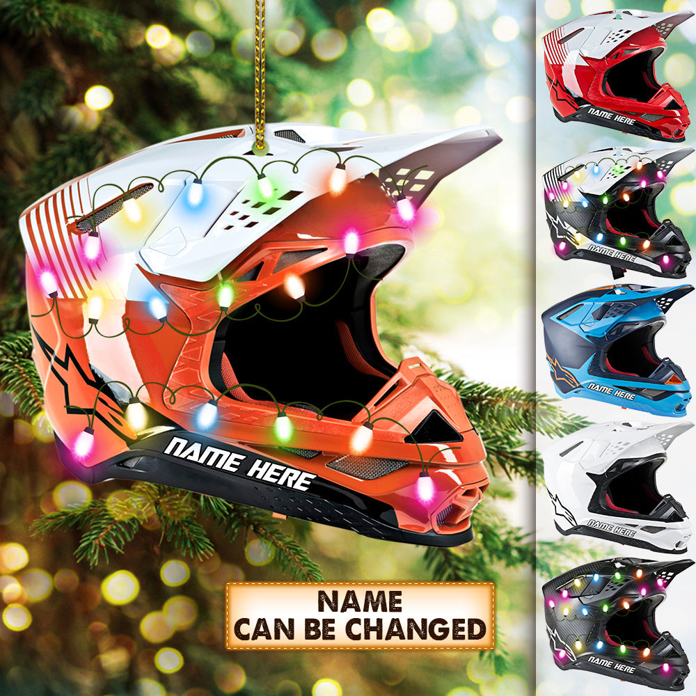 Personalized Ornament Motocross Helmet Custom Shaped Ornament