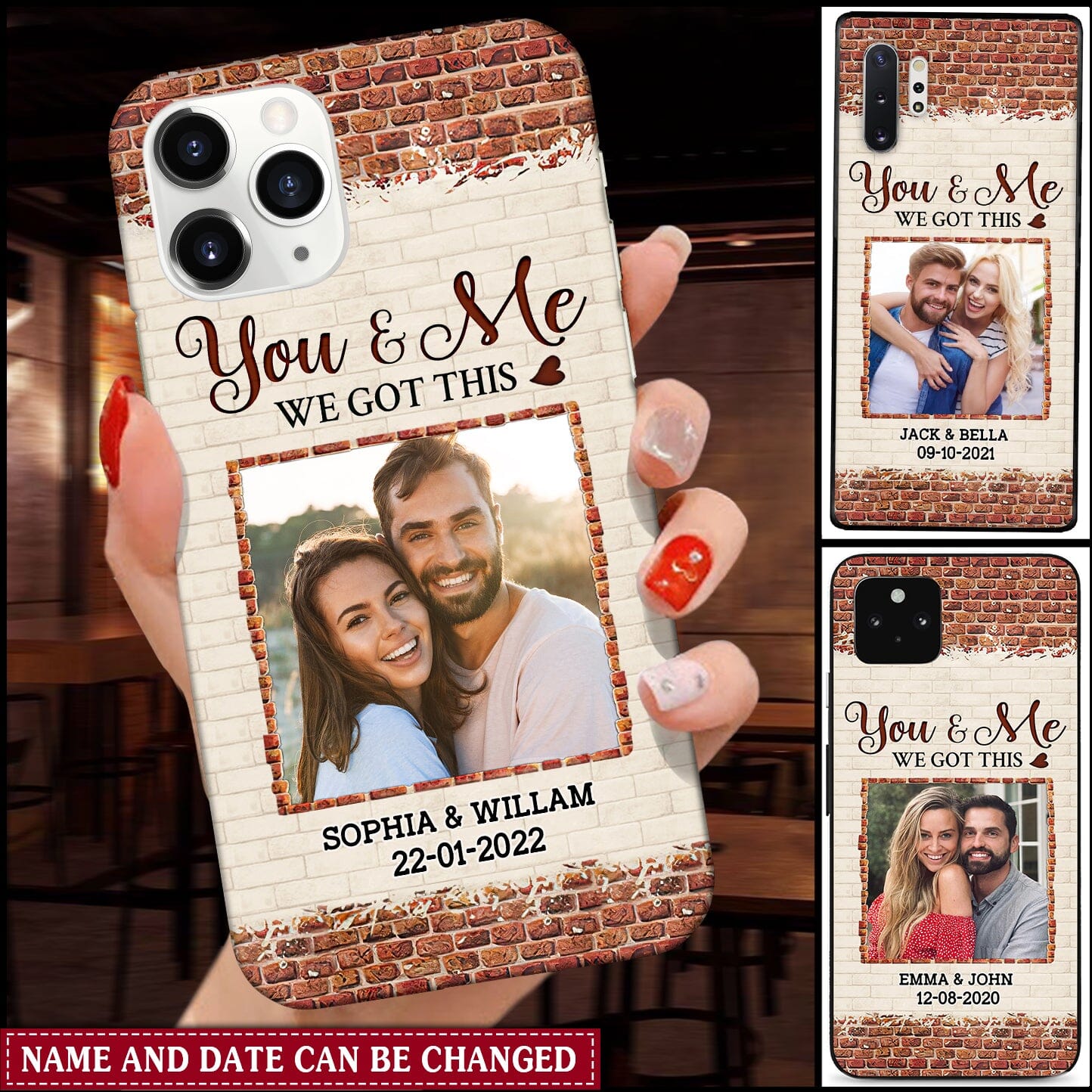 Upload Photo Couple Valentine Best Gift For Husband Wife Wedding Gift Customized Phone case