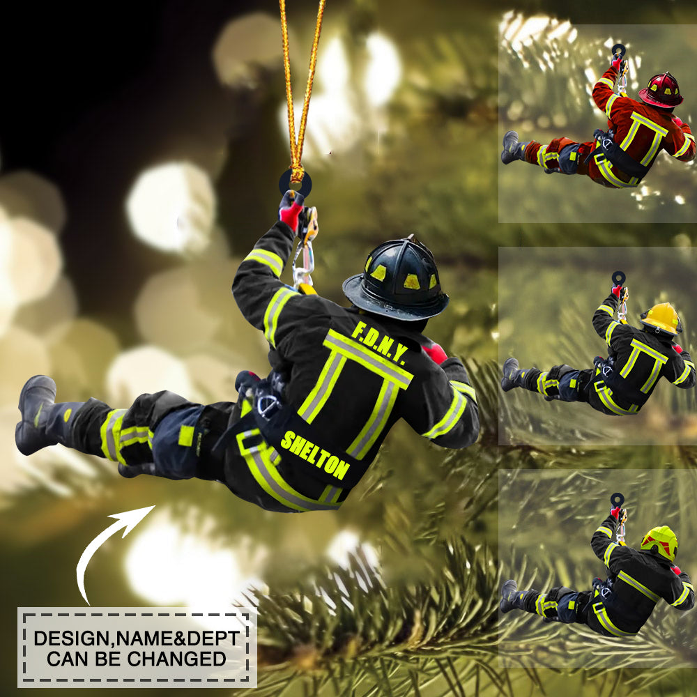 Personalized Firefighter Christmas-Two Sided Ornament